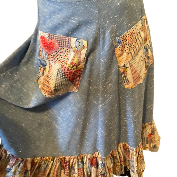 THE HOLLIE: Vintage 1970s Hollie Hobbie Chambray Apron Sundress - Picture 4 of 12